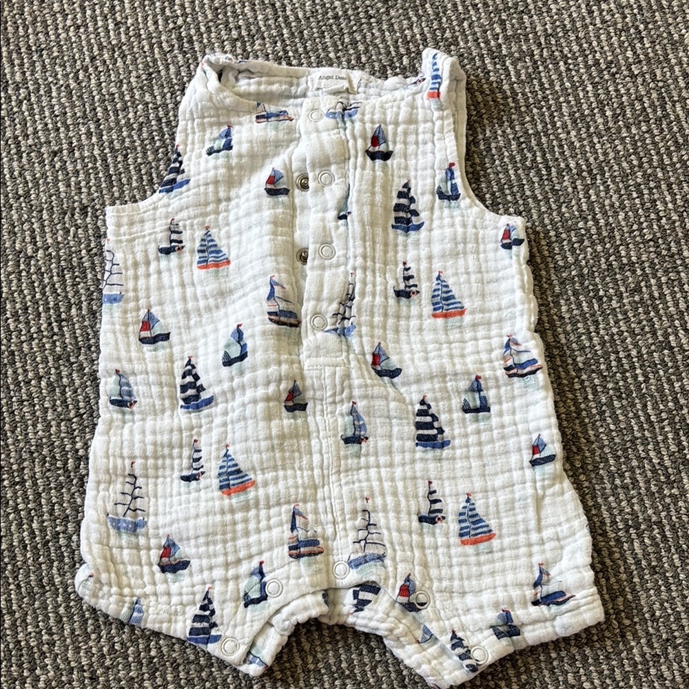 Angel Dear White and Blue Diaper Cover